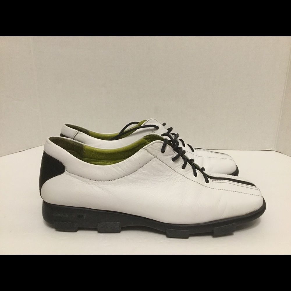 Donald J Pliner Sport Square Toe Leather Sneakers